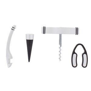 (DESTOCKAGE) Set de 4 - Tire-bouchon / Coupe capsule / Décapsuleur / Bouchon