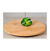 Planche de service tournante - ronde - bambou