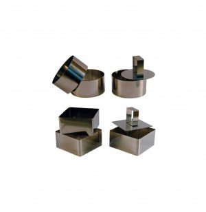 Lot de 3 cercles + 3 carrés de présentation - taille 8 cm - emporte