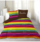 Parure de couette - 42 fils allover - 240 x 220 cm - imprimé friandis