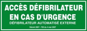 Panneau defibrillateur