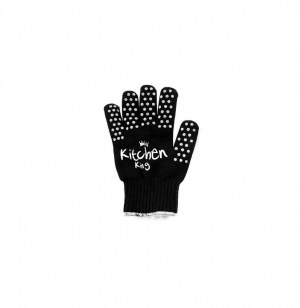 Gant anti chaleur - coton - rouge / noir