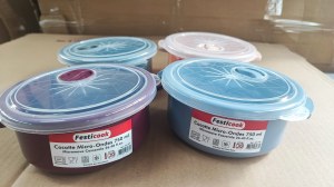 Destockage cocottes micro ondes 750 ml 0,70 €