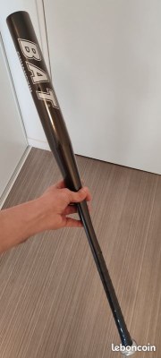 Batte de baseball Taille officielle 63cm bleu metal