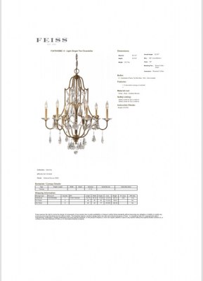 600 lustre feiss seagull