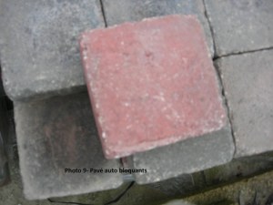 Pavés et appuis béton