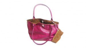 Sac à mains, sac à portée mains, En cuir veritable Made in Italy + trousse interieure...