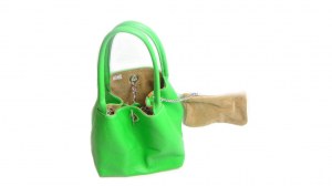 Sac à mains, sac à portée mains, En cuir veritable Made in Italy + trousse interieure...