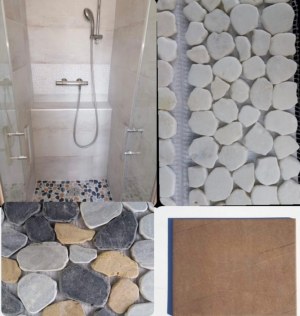 Galets, frises, plinthes, carreaux faïence