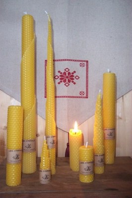 Bougies en cire d'abeille