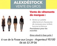 Destockage - Lots de vêtements de marques à prix cassé