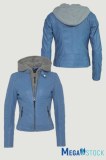 ALPENBLITZ vestes en cuir bleues pour femmes, vente en gros