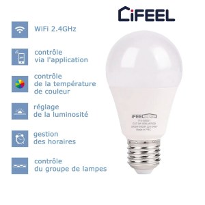 Liquidation ampoules connectées WiFi E27 – 1 392 unités – compatible Google / Alexa /...
