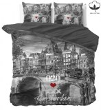 "Amsterdam" Set 2/3 pcs Parure de Lit 100% Coton Housse de Couette+Taie d'Oreiller 140...
