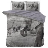 "Animal Family" Set 2/3 pcs Parure de Lit 100% Coton Housse de Couette+Taie d'Oreiller...