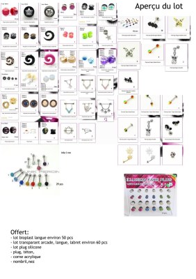 Lot Bijoux piercings neufs