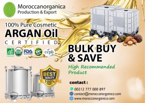 100% pure and certified organic Argan Oil in Bulk
