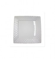 Assiette Carrée motif Carreaux 26,5 cm
