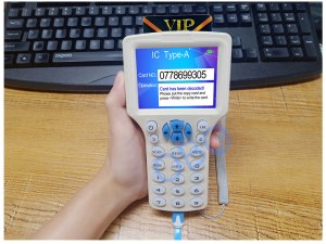 Copieur RFID 125KHz avec 10 fréquences anglaises, lecteur NFC de porte-clés doté d'un...