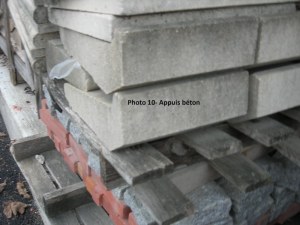 Pavés et appuis béton