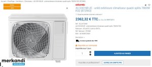 DESTOCKAGE Climatiseur ATLANTIC DOJO x4 Pack complet R32