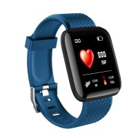 Montre connectée bracelet tracker d'activité frequence cardique-Bleu