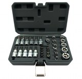 KRAFTMULLER Jeu de douilles et de douilles E 34pcs 3/8" E Socket & Bit Socket Set