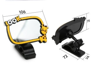 Rétroviseur Bébé Voiture 3R : Miroir d'Observation Enfant, Design Cartoon Girafe