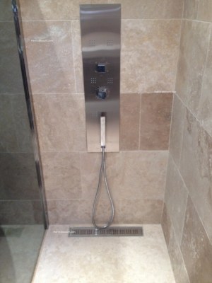 Receveur de douche en Travertin Beige