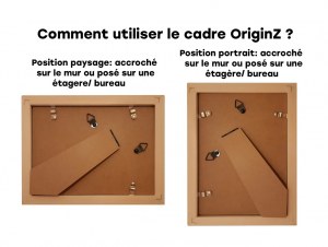 Set de 2 cadres photos en pin, protection verre avec passpartout, 1015 et 1318