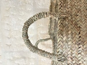 Lot de panier fait main en palme - 3 dimensions différentes