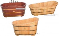 Baignoire en bois en déstockage-Quantité limité