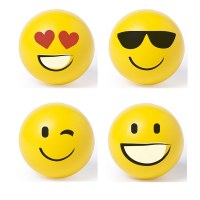 Balle Antistress "Dilpak" en Forme d'Émoticône en Polyuréthane - Objet publicitaire AVE...