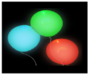 Ballons lumineux 45 cm à leds avec tige