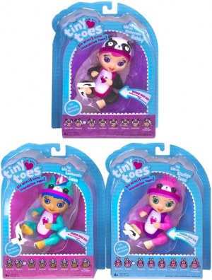 LOT 25 Pièces BANDAI TINY TOES POUPÉE INTERACTIVE 3 ASSORTIS 18X22CM