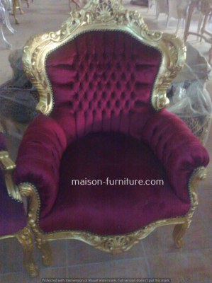Fauteuil Baroque- reproduction de meubles français antique
