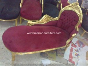 Chaise Longue Baroque Francais - reproduction de meubles antique francais en gros