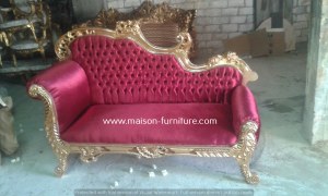 Chaise Longue Baroque Francais - reproduction de meubles antique francais en gros