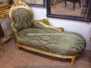 Chaise Longue Baroque Francais - reproduction de meubles antique francais en gros