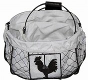 SET DE 2 PANIERS FORME OVALE MOTIF COQ