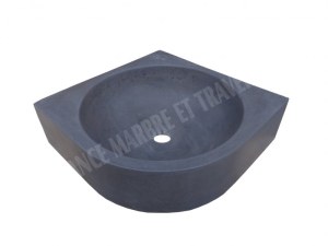 Basalte Noir Lave Main Angle 40x40 cm