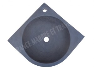 Basalte Noir Lave Main Angle 40x40 cm