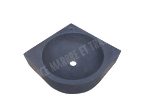 Basalte Noir Lave Main Angle 40x40 cm