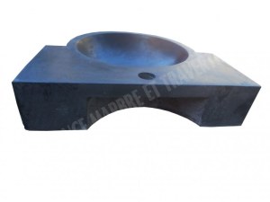 Basalte Noir Lave Main Esthétique 40x40 cm