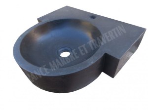 Basalte Noir Lave Main Esthétique 40x40 cm