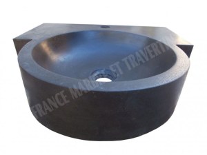 Basalte Noir Lave Main Esthétique 40x40 cm