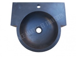 Basalte Noir Lave Main Esthétique 40x40 cm