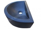 Basalte Noir Lave Main Mi-Lune 40x26 cm