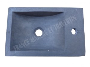 Basalte Noir Lave Main Rectangulaire 26x40 cm