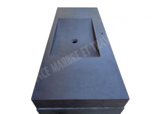 Basalte Noir Evier Meuble 1 Bac Avec Pieds